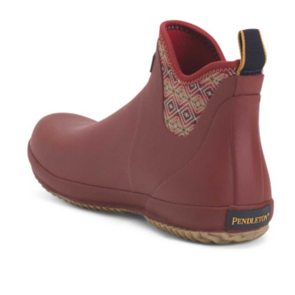 Pendleton Abiquiu Sky Neo Chelsea Rain Boots Dark  Red Size 8 Style# 1001027989